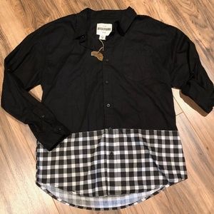 Ditch Plains L/S Button Up 100% Cotton Top.  NWT!